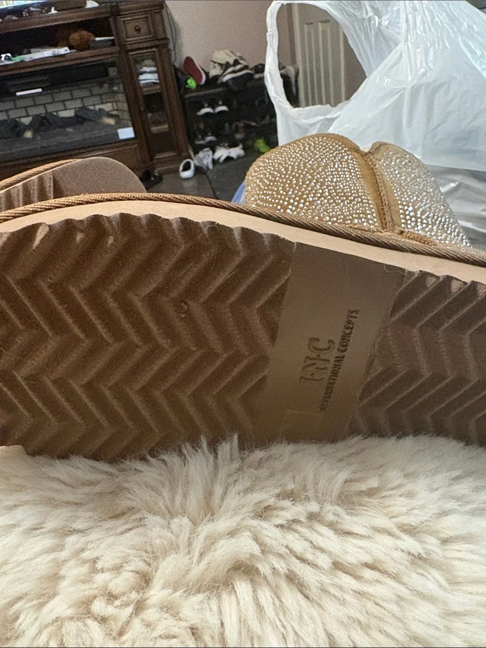 INC International Concepts pull slip tan